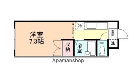 希望ヶ丘ハイツ(1DK/2階)の間取り写真