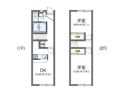 レオパレスのぞみ(2DK/1階)の間取り写真