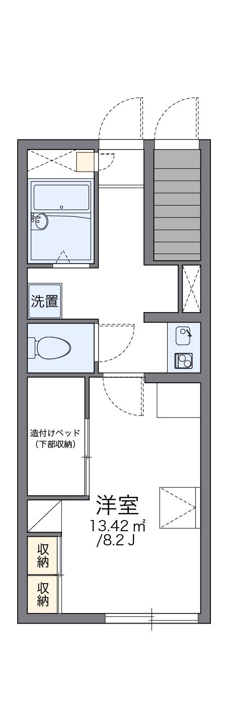 レオパレスススキ(1K/1階)の間取り写真