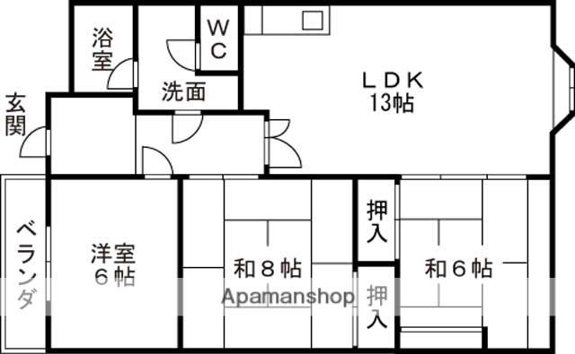 イエローハイツ(3LDK/3階)の間取り写真
