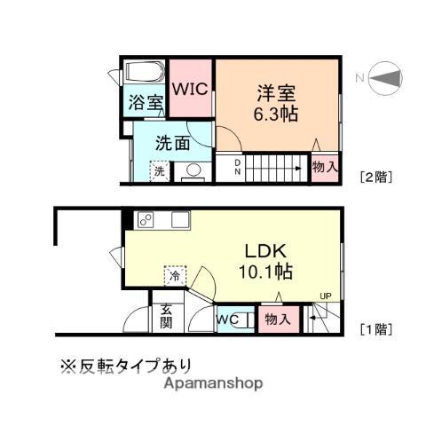 Ｄ−ＢＯＸ新庄北町(1LDK)の間取り写真