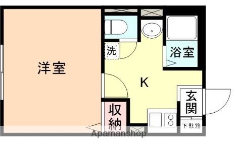 シティハイム本郷Ⅲ(1K/1階)の間取り写真