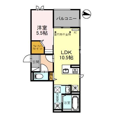 GRAND・LEAD(1LDK/1階)の間取り写真