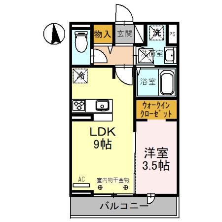 カーサ コブリゾ(1LDK/1階)の間取り写真