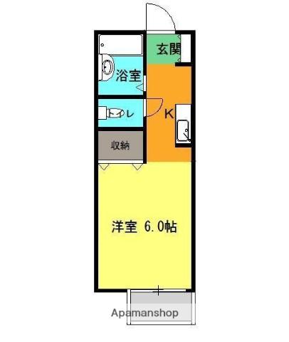 サニーメゾン(1K/1階)の間取り写真