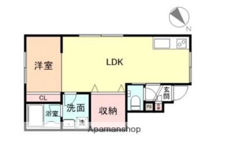 LUX 五福(1LDK/1階)の間取り写真