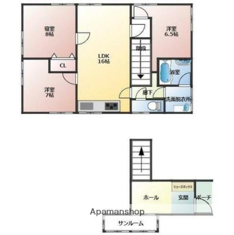ANFANGⅡ(3LDK/2階)の間取り写真