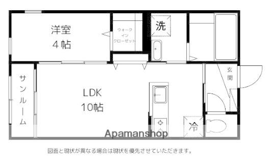 M&Y下冨居(1LDK/1階)の間取り写真