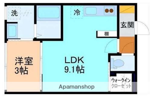 サン・ステージ今泉(1LDK/1階)の間取り写真