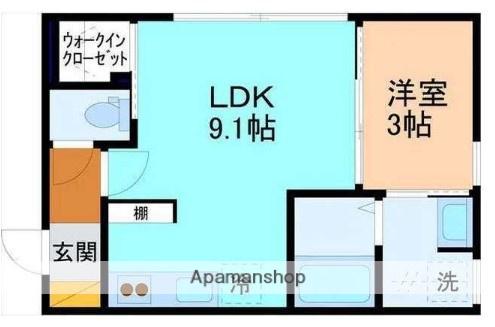 サン・ステージ今泉(1LDK/1階)の間取り写真