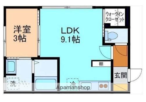 サン・ステージ今泉(1LDK/1階)の間取り写真