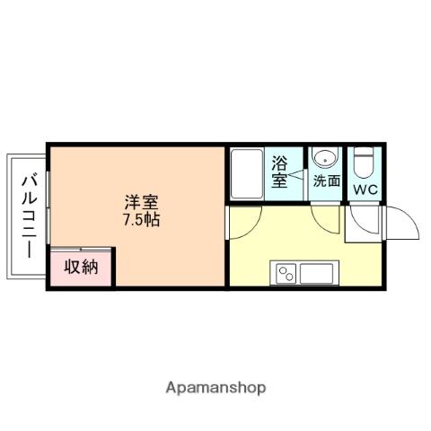 クリオ寺町(1K/2階)の間取り写真