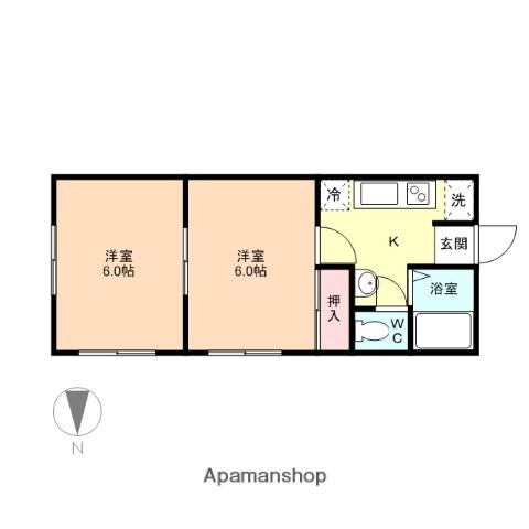 コートエムズ(2K/2階)の間取り写真