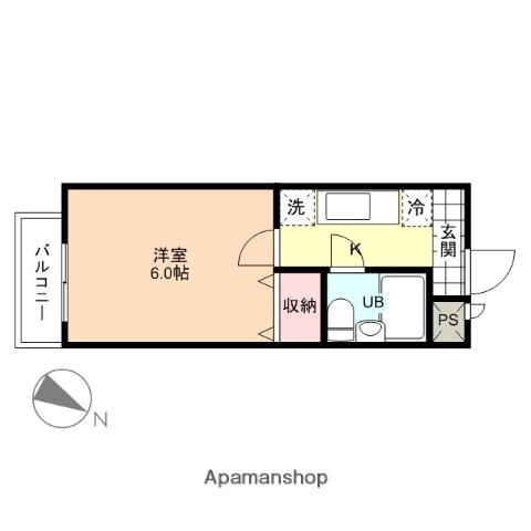 信開ドムス松川(1K/3階)の間取り写真