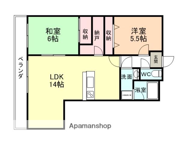 セントグレイス(2LDK/3階)の間取り写真