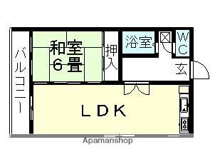 セルヴァン藍(1LDK/4階)の間取り写真