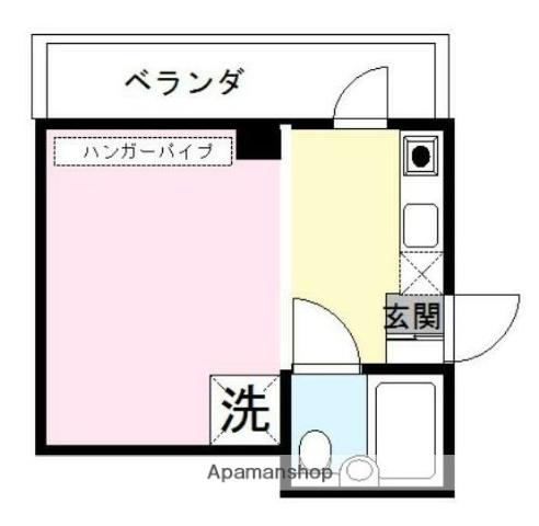 ボンシェルモンド(ワンルーム/3階)の間取り写真