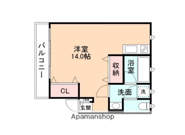 N-ステージKUREHA(ワンルーム/1階)の間取り写真