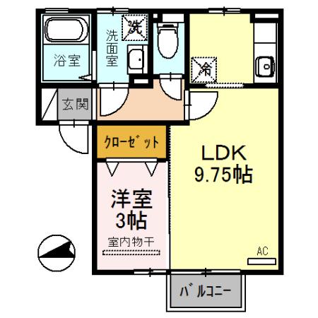 ステラ本郷(1LDK/1階)の間取り写真