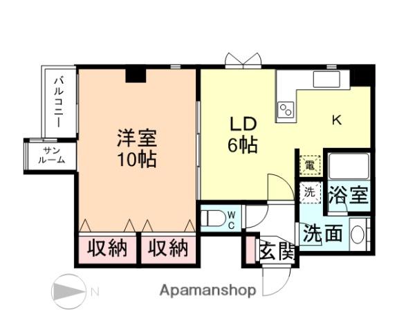 センチュリーハイツ奥田(1LDK/8階)の間取り写真