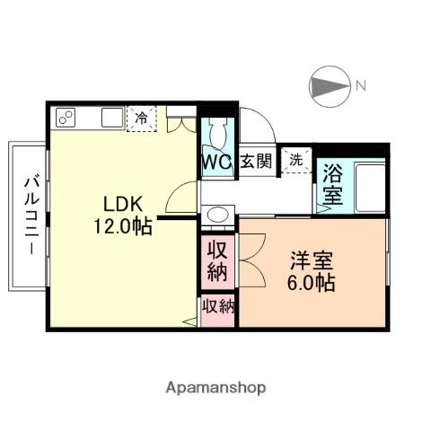 プレジール堀川(1LDK/1階)の間取り写真