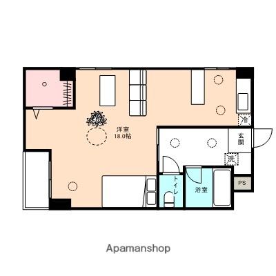 ロワール寿(ワンルーム/2階)の間取り写真