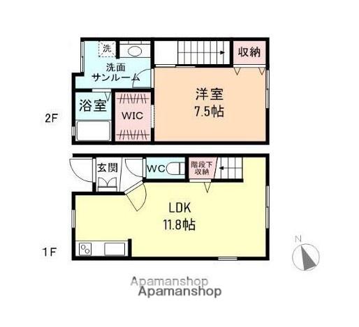 ＳＴＵＤＩＯ　ＡＺＵＬ　Ａ(1LDK)の間取り写真