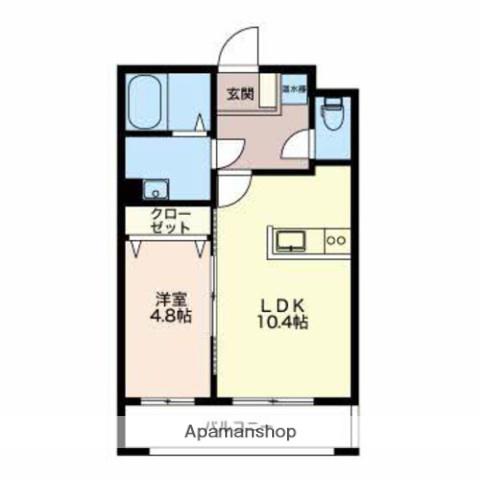 赤田ハイツ(1LDK/2階)の間取り写真