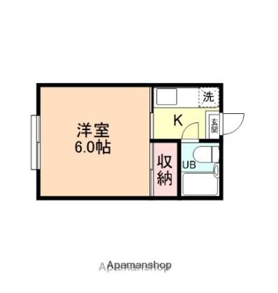 ルミエール五福(1K/3階)の間取り写真