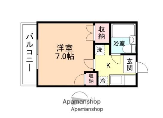 コタージュ五番館(1K/3階)の間取り写真