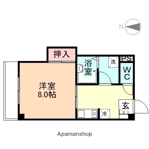 コーポサンレスト(1K/2階)の間取り写真