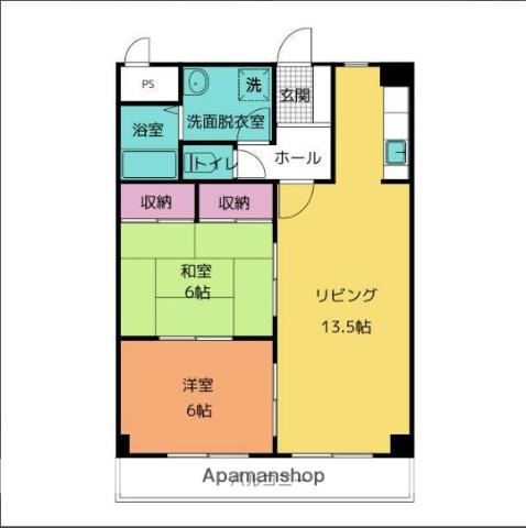 ハイム・オーベルジュ(2LDK/2階)の間取り写真
