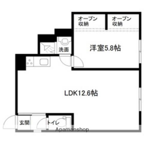 ERBETTA(1LDK/1階)の間取り写真