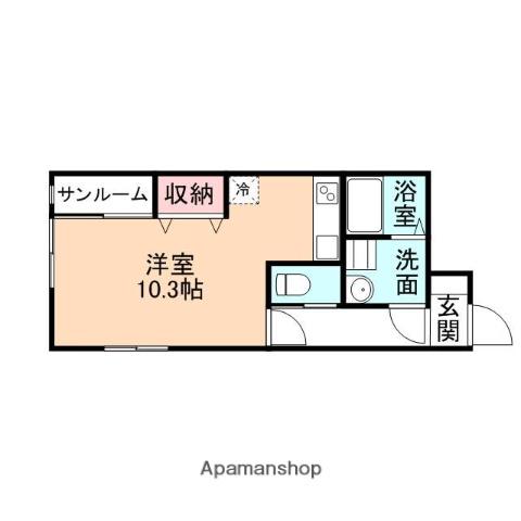 アバンティ中冨居(ワンルーム/1階)の間取り写真