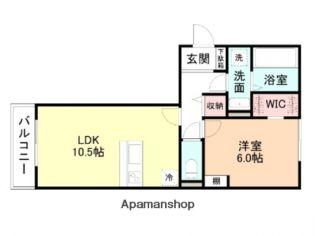 ソシア オッツ牛島(1LDK/3階)の間取り写真