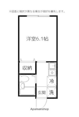 コーポ呉福(1K/1階)の間取り写真