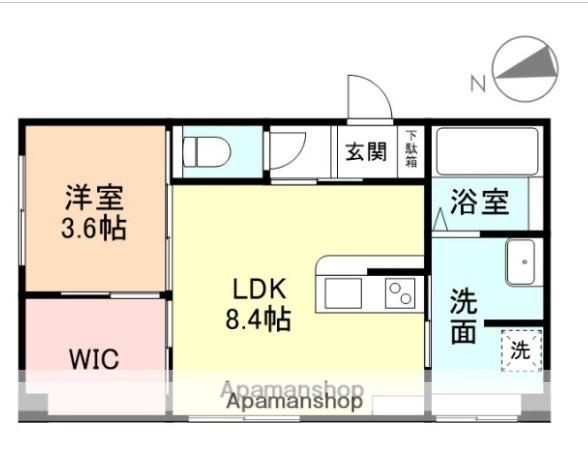 メゾンK&M 12(1LDK/1階)の間取り写真