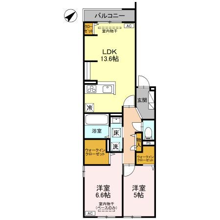 FARO(2LDK/1階)の間取り写真