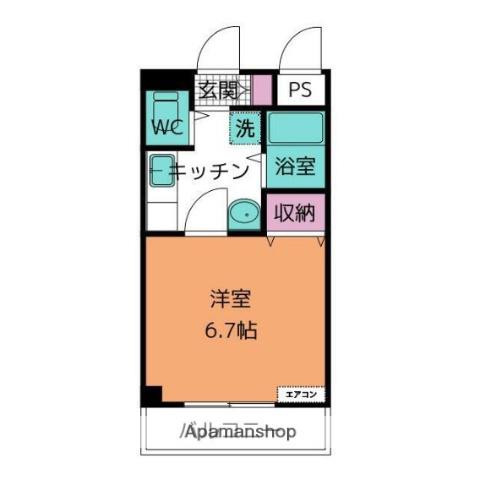 メゾンサンライズ(1K/2階)の間取り写真