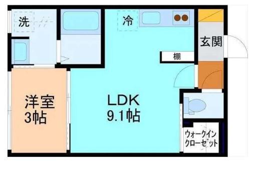 サン・ステージ今泉(1LDK/1階)の間取り写真