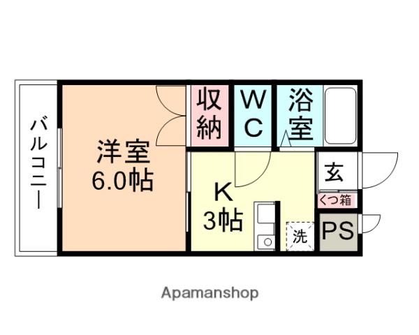 パークステイ城南(1K/3階)の間取り写真