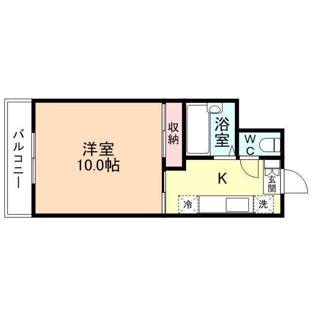 PLAZA金代(1K/3階)の間取り写真