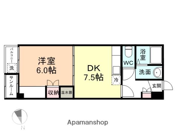 AGROST TOWER富山駅前(1DK/5階)の間取り写真
