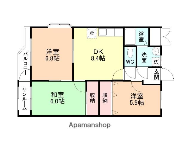 メゾン・グランデ(3DK/1階)の間取り写真