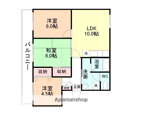 ロイヤル・コンフォート(3LDK/1階)の間取り写真
