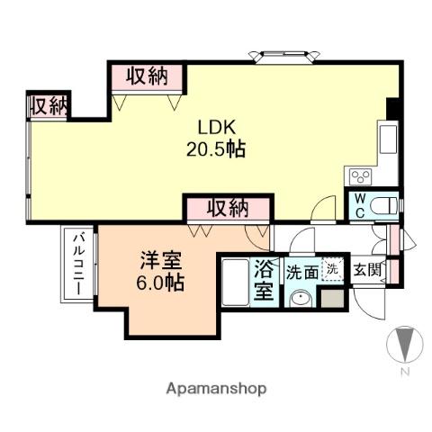 第2グレースビル(1LDK/2階)の間取り写真