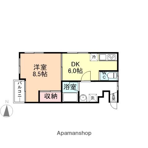 リッツⅠ(1DK/1階)の間取り写真