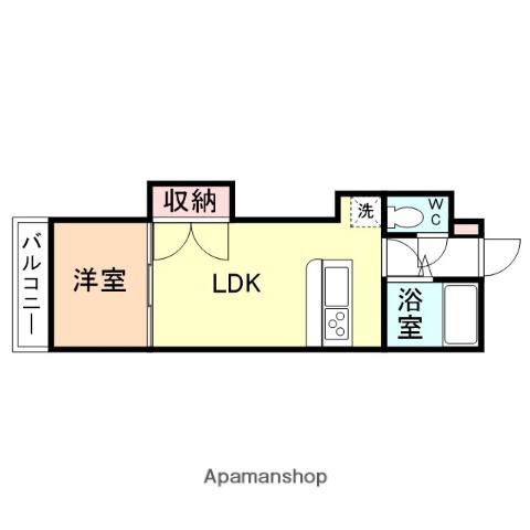 コスモ早稲田(1LDK/1階)の間取り写真