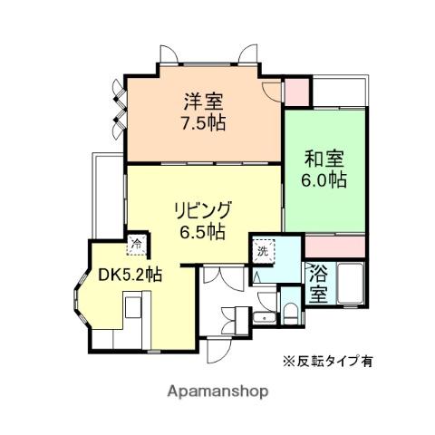 TOWN VIEW みなみ(2LDK/2階)の間取り写真