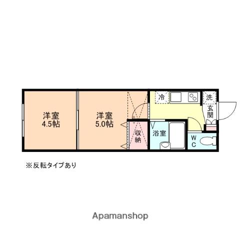 信開セルーラ吉島(2K/2階)の間取り写真